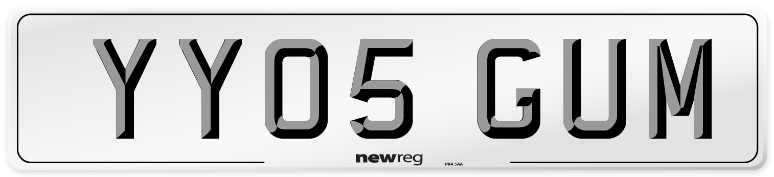 YY05 GUM Number Plate from New Reg